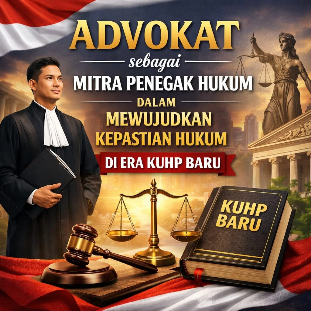 Advokat sebagai Mitra Penegak Hukum dalam Mewujudkan Kepastian Hukum di Era KUHP Baru